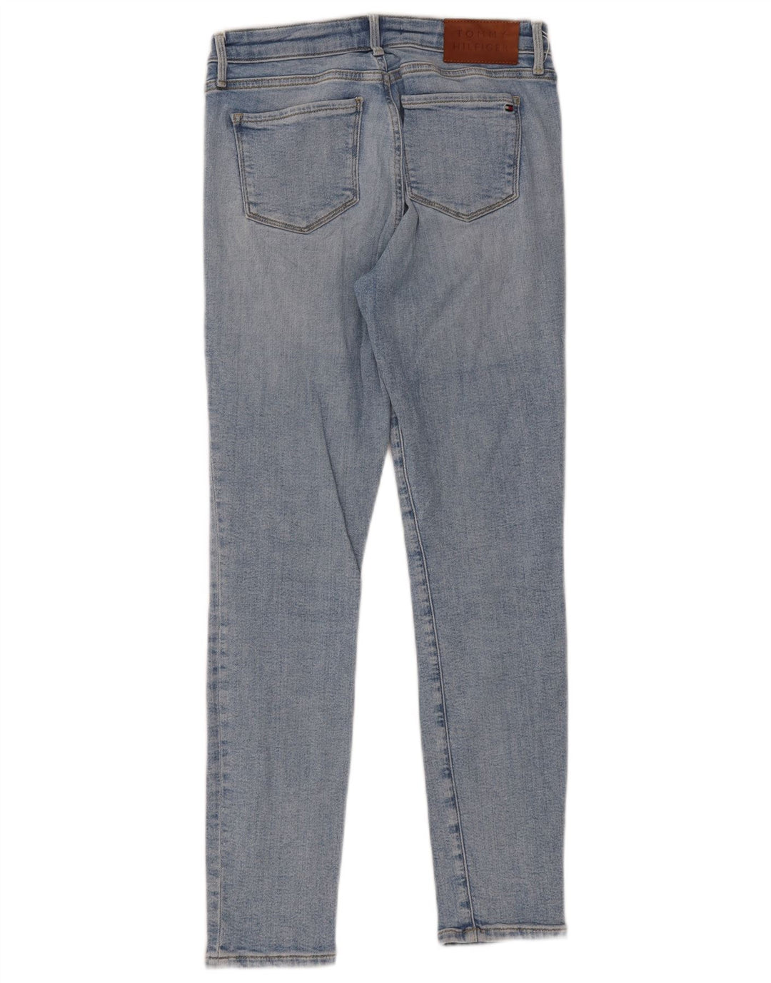 Jeans slim invecchiati da donna Tommy Hilfiger W28 L27 cotone blu