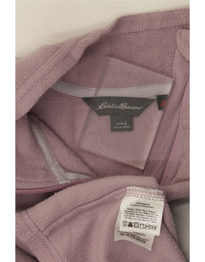 Giacca in pile da donna Eddie Bauer UK 16 grande poliestere viola