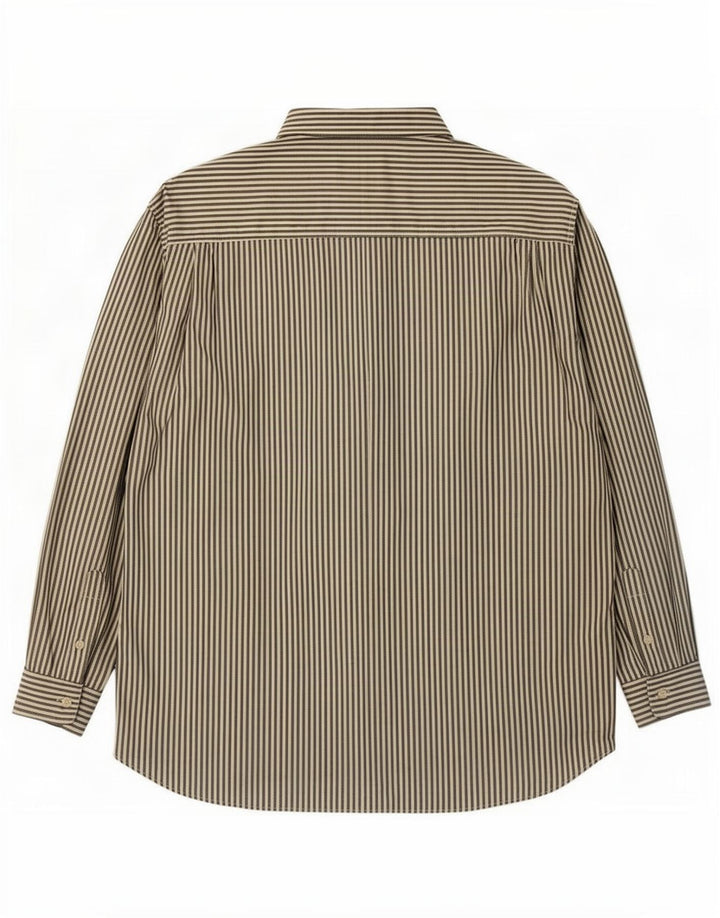 Camicia Carrera Uomo Large Verde Gessato Cotone