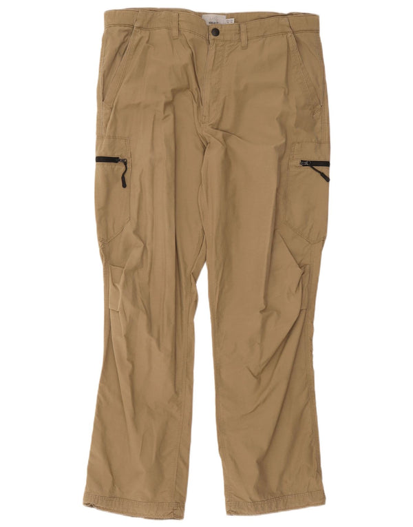Pantaloni cargo vestibilità regolare da uomo Marks & Spencer W36 L31 cotone beige