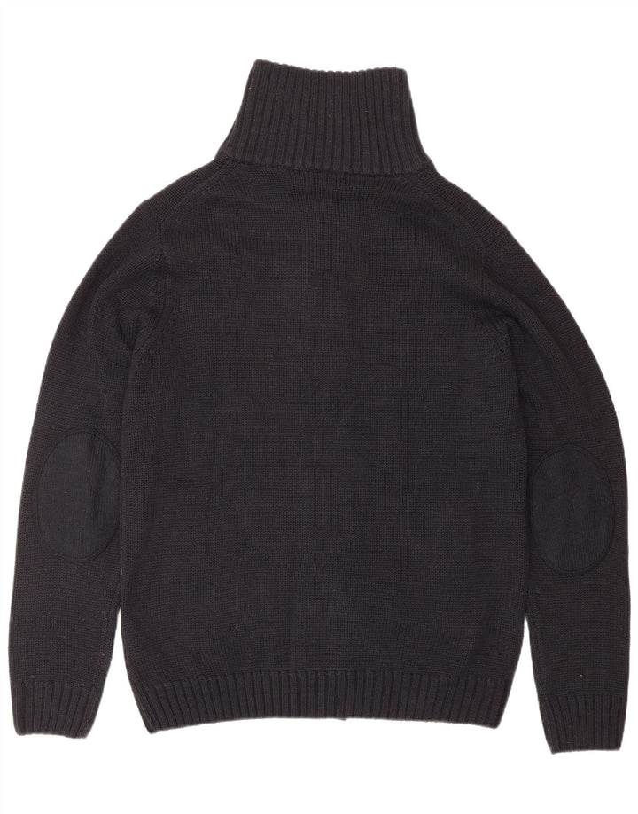 PIERRE CARDIN Maglione cardigan da uomo grande acrilico blu navy