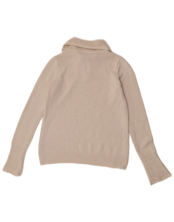 Maglione Zara da donna con collo e zip UK 12 bianco medio
