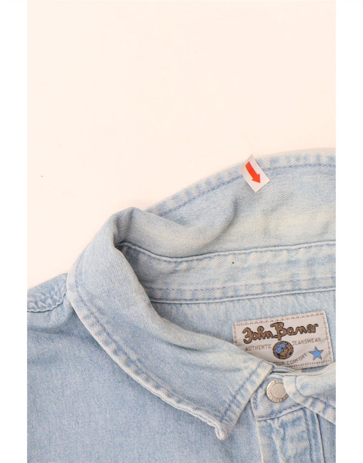 JOHN BANER Camicia di jeans da uomo 3XL Cotone blu