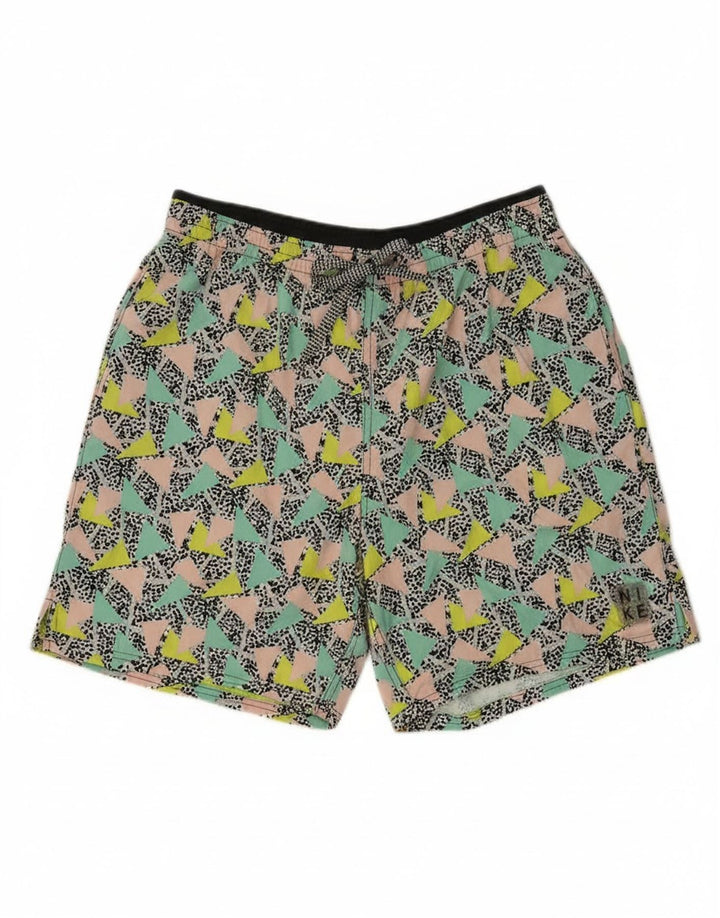 Pantaloncini sportivi Nike da uomo, poliestere geometrico multicolore medio