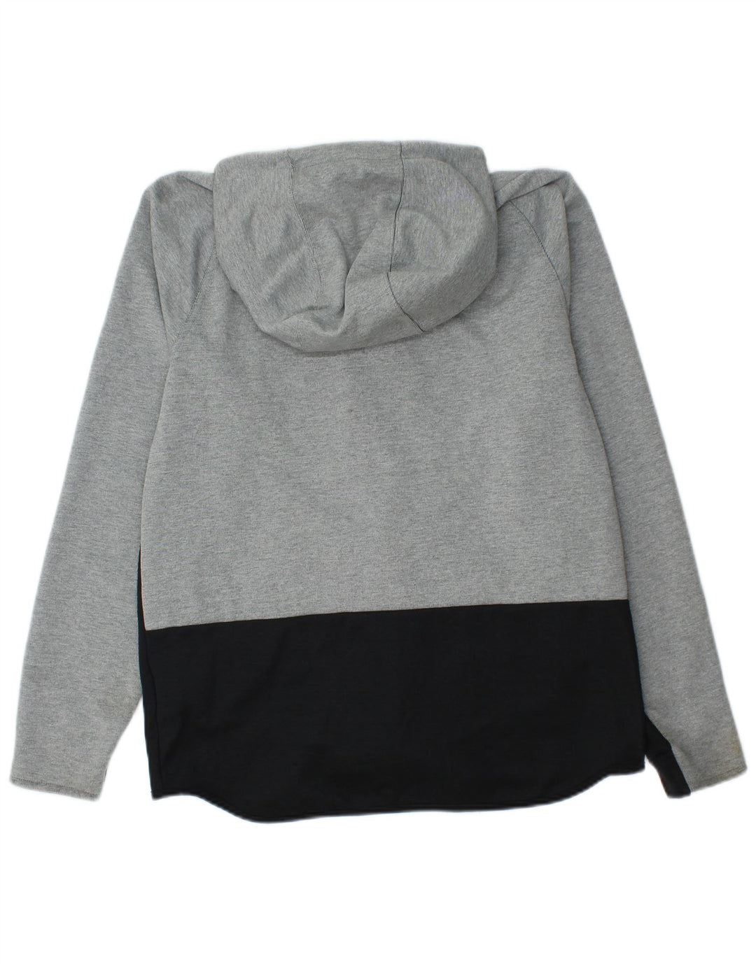 NIKE Felpa con cappuccio e zip da uomo in cotone color block grigio medio