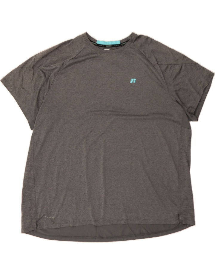 RUSSELL ATHLETIC Mens Training T-Shirt Top 3XL Grey Vintage Russell Athletic and Second-Hand Russell Athletic from Messina Hembry 
