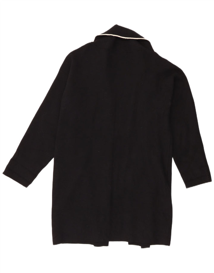Maglione cardigan aperto da donna Zara UK 16 grande viscosa nera
