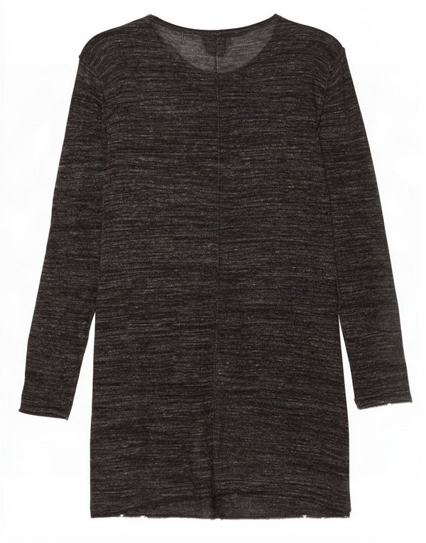 Maglione girocollo girocollo lungo da donna Zara UK 10 piccolo grigio screziato