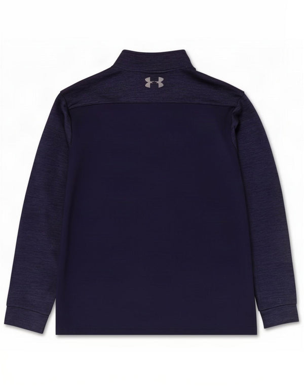 Top della tuta da ginnastica da uomo con zip e collo Under Armour XL Blu navy screziato