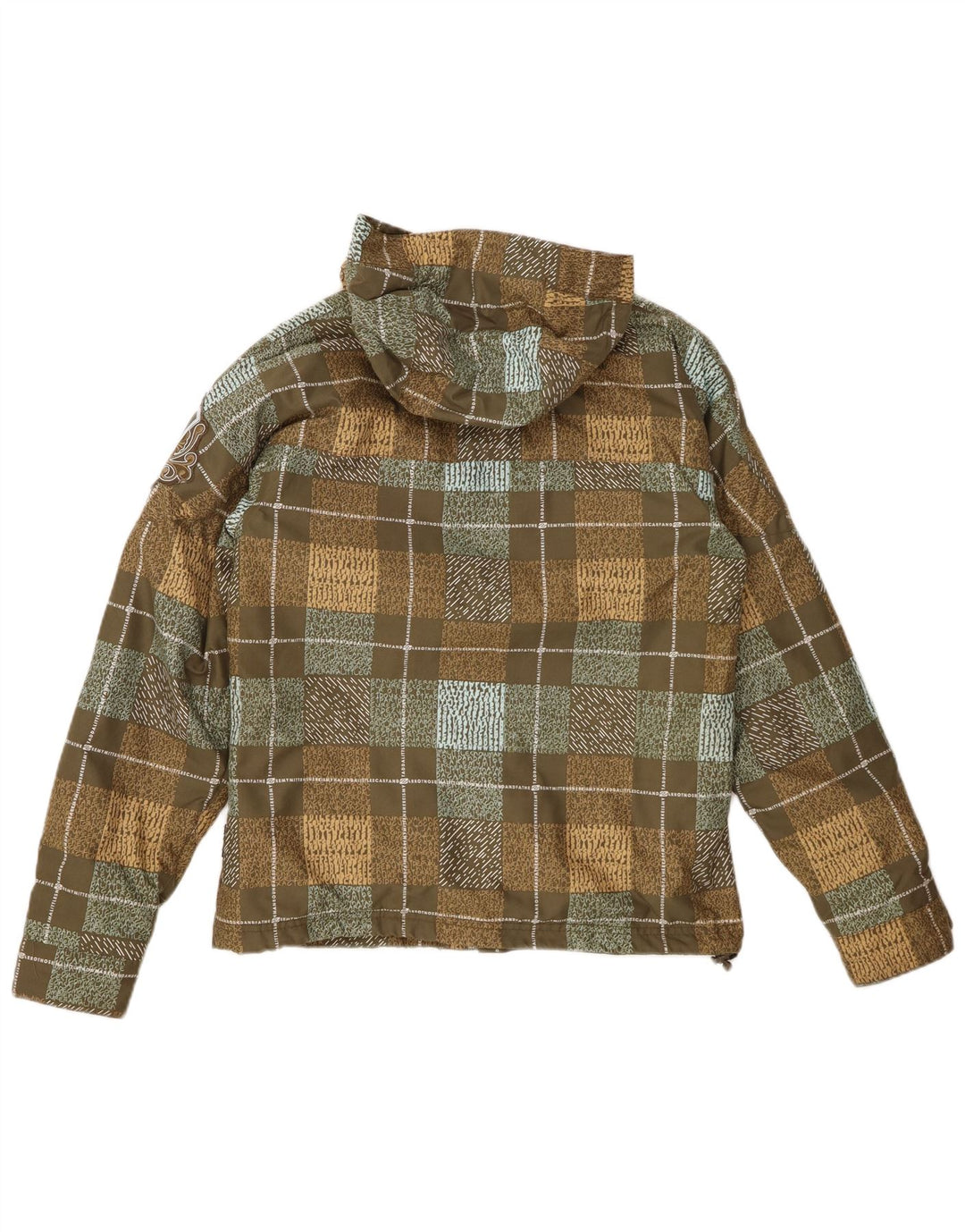 Giacca a vento con cappuccio grafica da donna BILLABONG EU 36 piccolo quadretto kaki