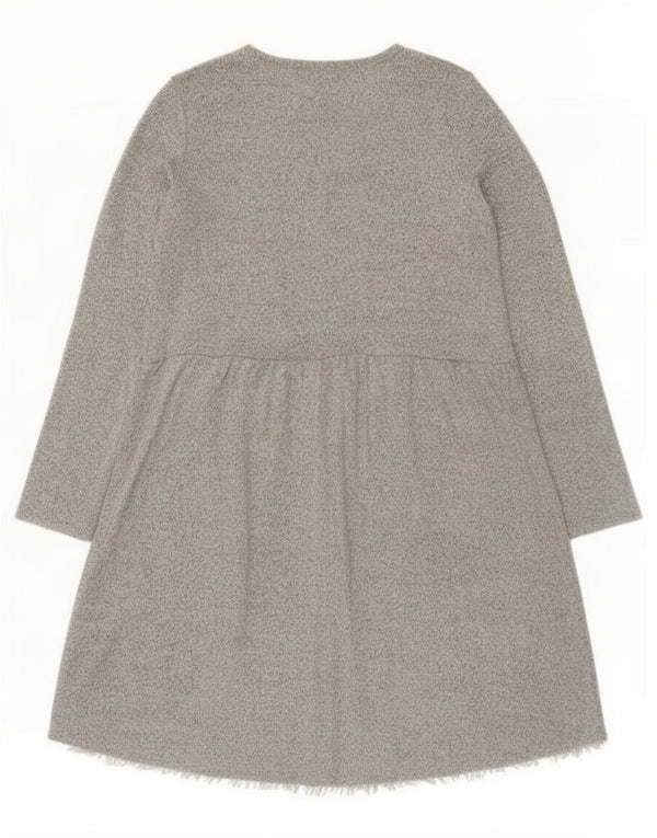 Abito maglione a maniche lunghe da donna Zara UK 10 piccolo poliestere grigio