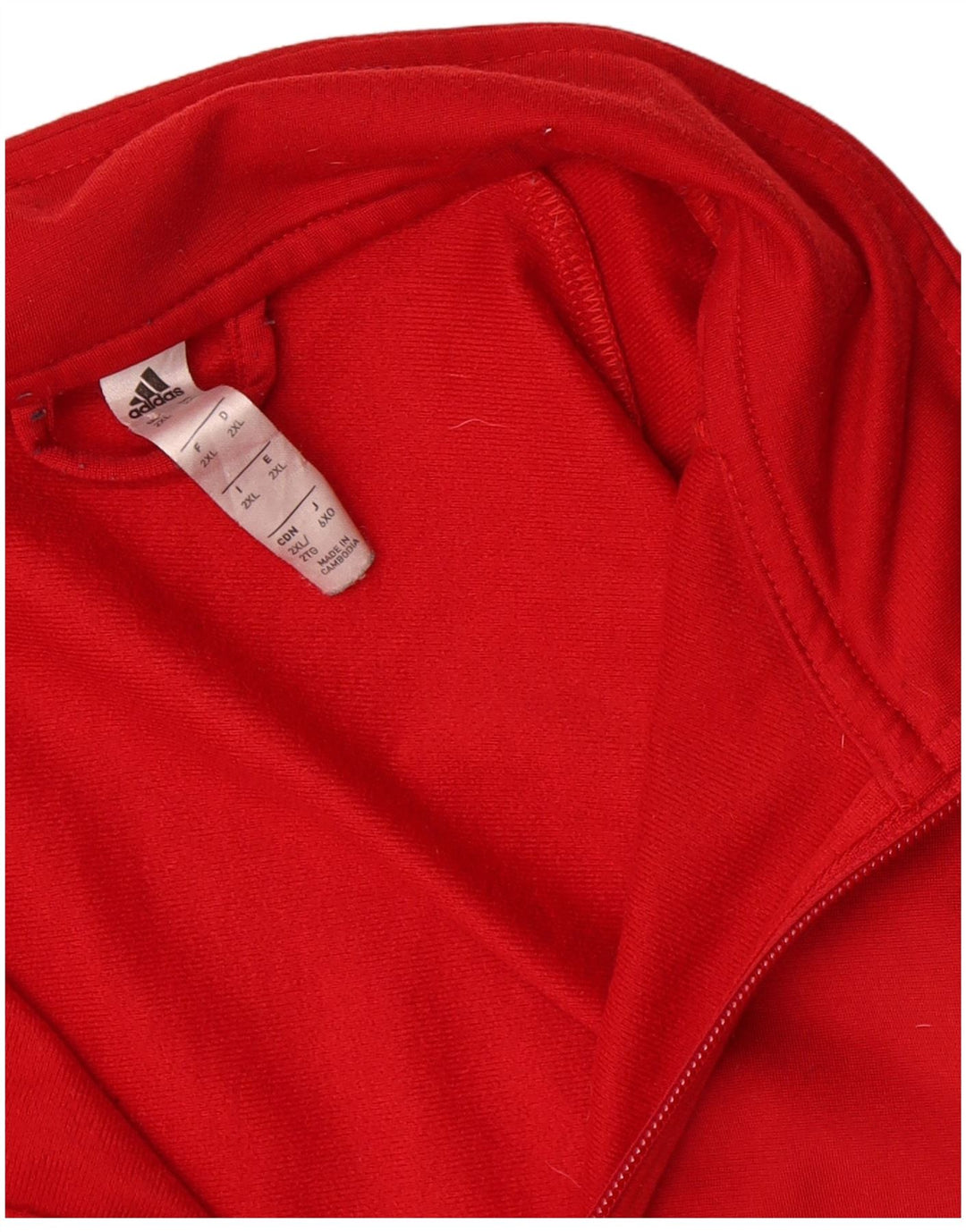 Giacca da tuta da uomo Adidas 2XL rossa in poliestere