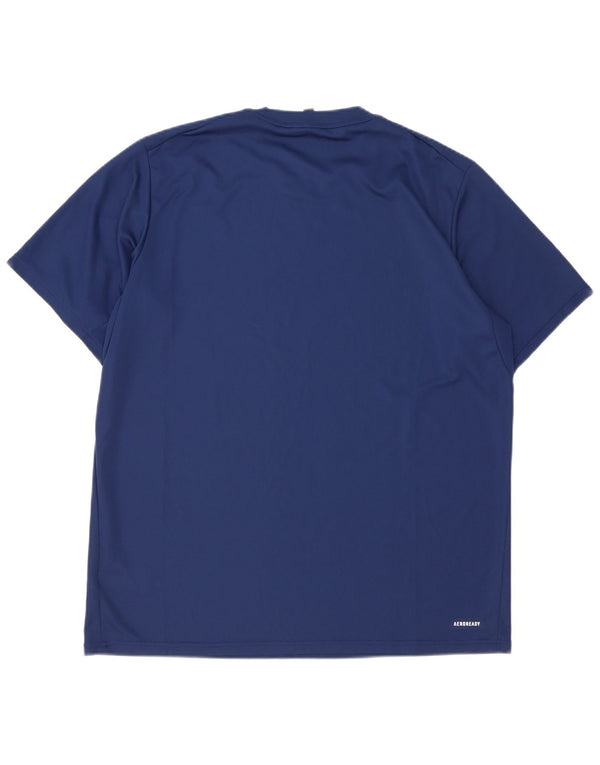 T-shirt Adidas Aeroready da uomo Top XL in poliestere blu navy