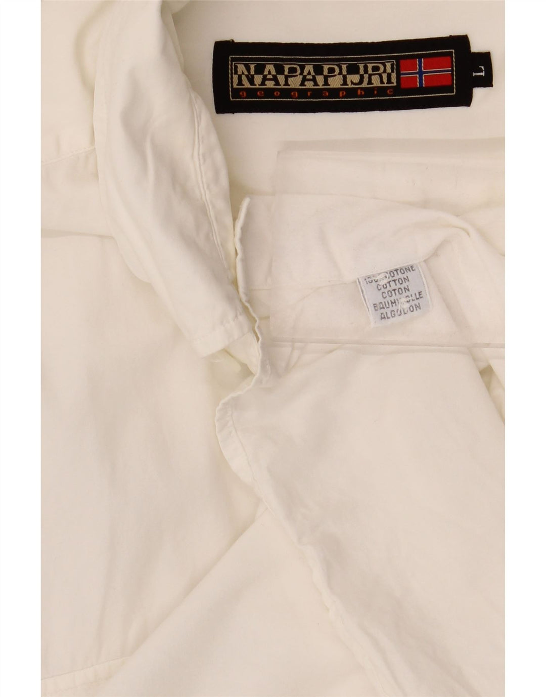 Camicia da uomo Napapijri grande in cotone bianco