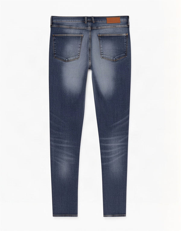 Jeans skinny effetto invecchiato da donna Zara EU 42 Large W32 L33 cotone blu