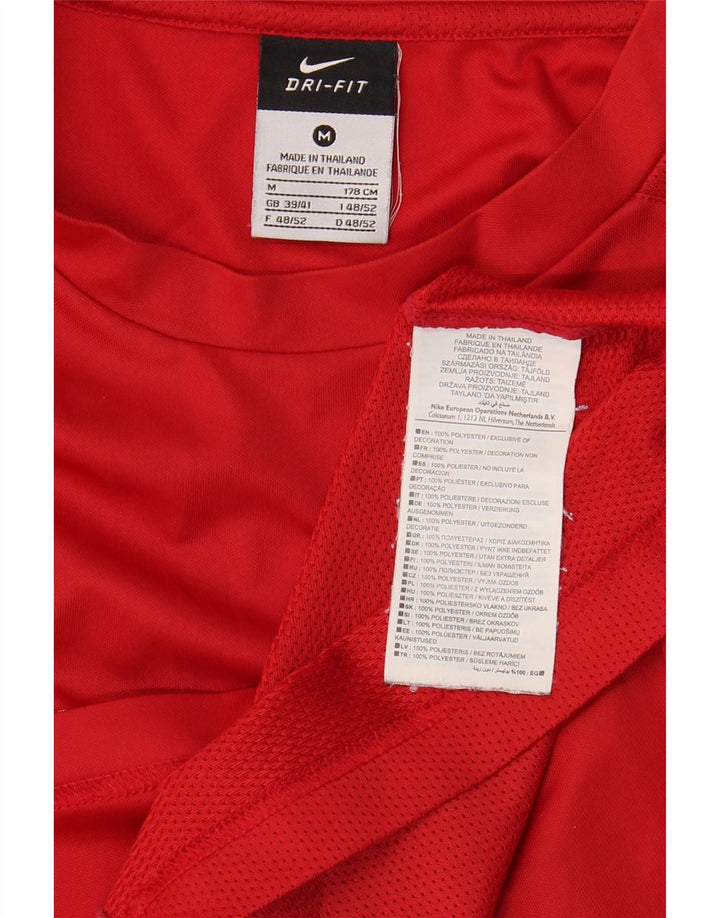 T-shirt da uomo Nike Dri Fit Top UK 39/41 poliestere rosso medio