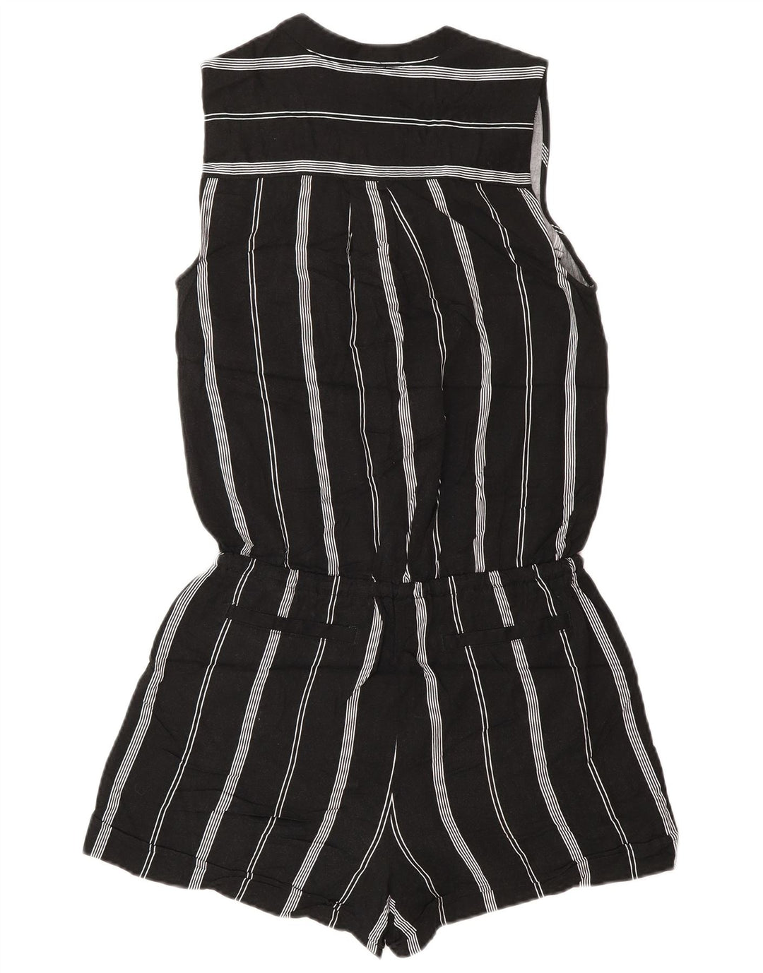 Tutina corta senza maniche da donna Mossimo UK 6 XS Rayon a righe nere