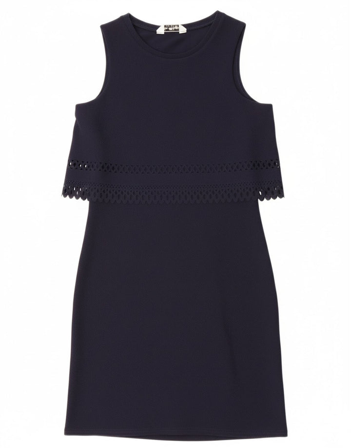 MISS SELFRIDGE Womens Sleeveless Shift Dress UK 8 Small Navy Blue