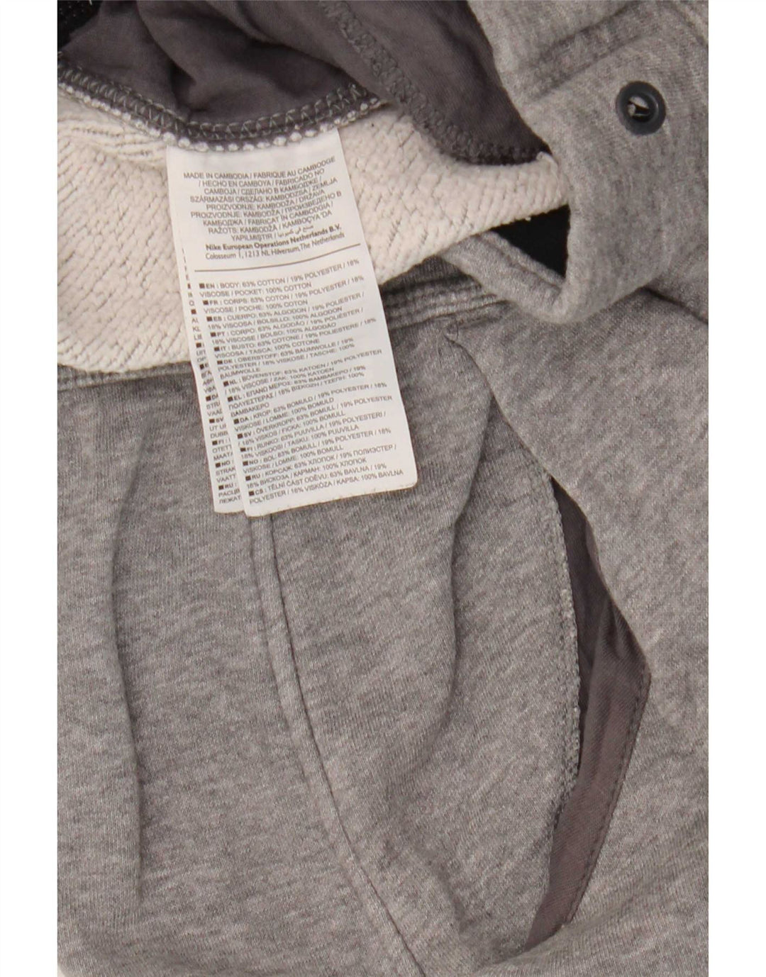 Pantaloni da tuta da uomo Nike Joggers piccoli in cotone chiazzato grigio