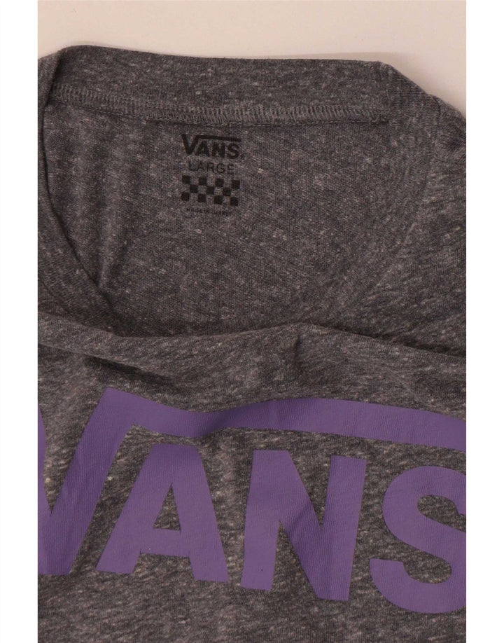 T-shirt grafica da donna Vans Top UK 14 Large Grey Flecked