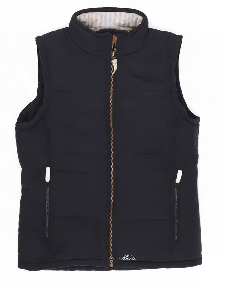 Gilet imbottito da donna Musto UK 14 grande poliestere blu navy