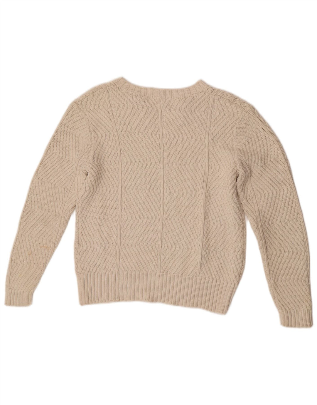 Maglione maglione con scollo a V da donna Marks & Spencer UK 10 piccolo bianco sporco