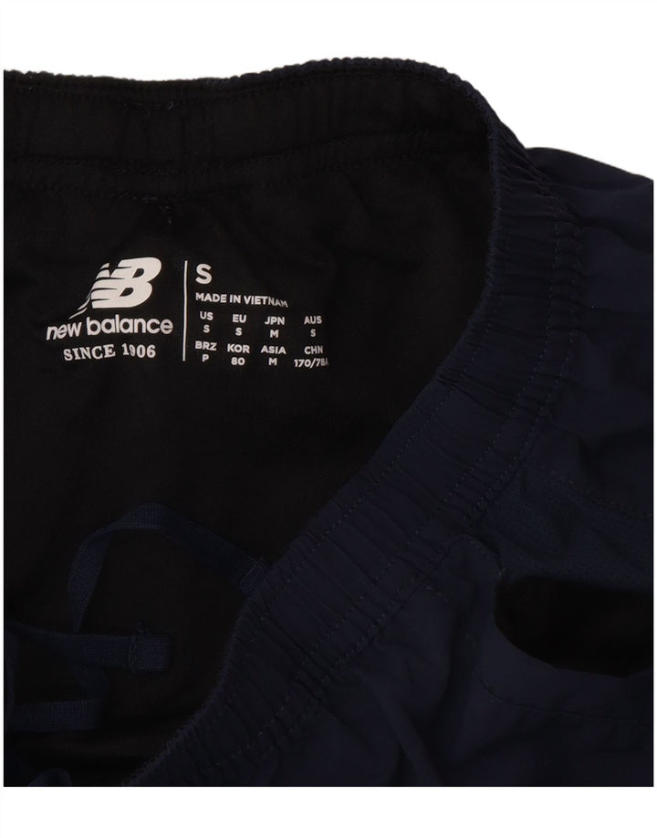 Pantaloncini sportivi da uomo New Balance piccoli in poliestere blu navy