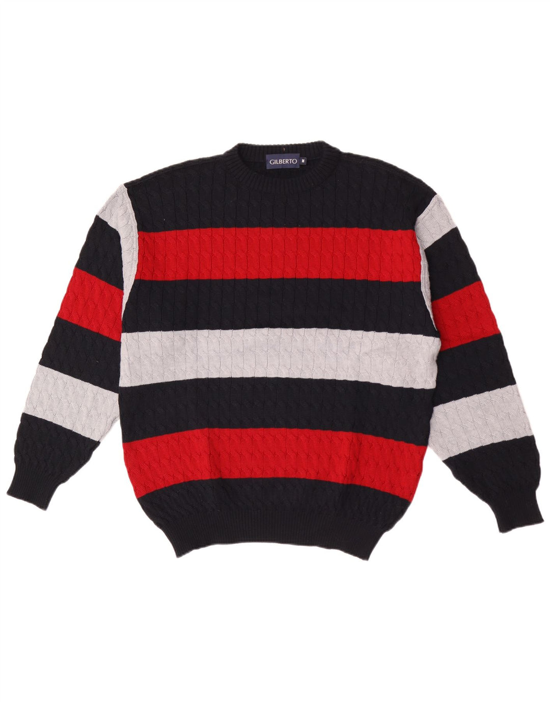 GILBERTO Maglione girocollo da uomo color block medio multicolore