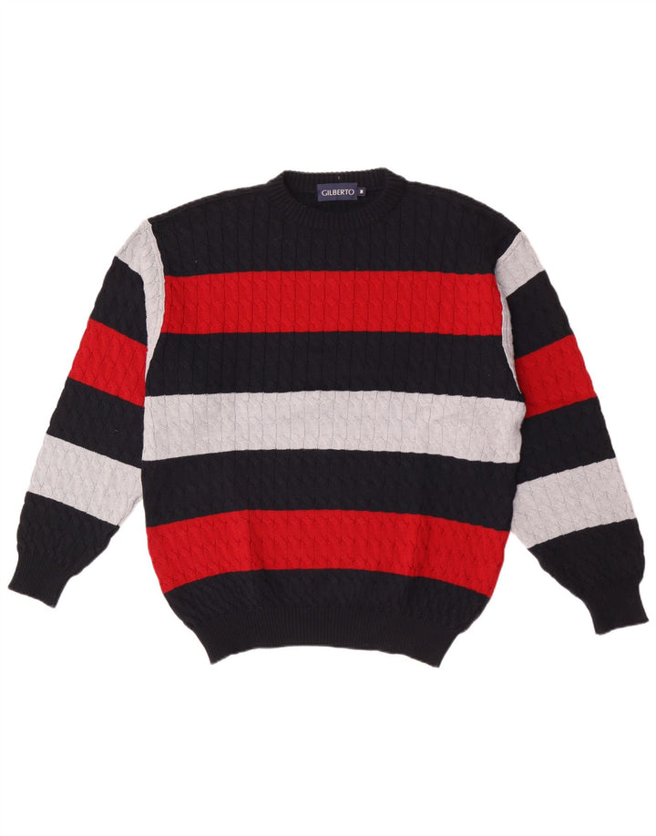 GILBERTO Maglione girocollo da uomo color block medio multicolore