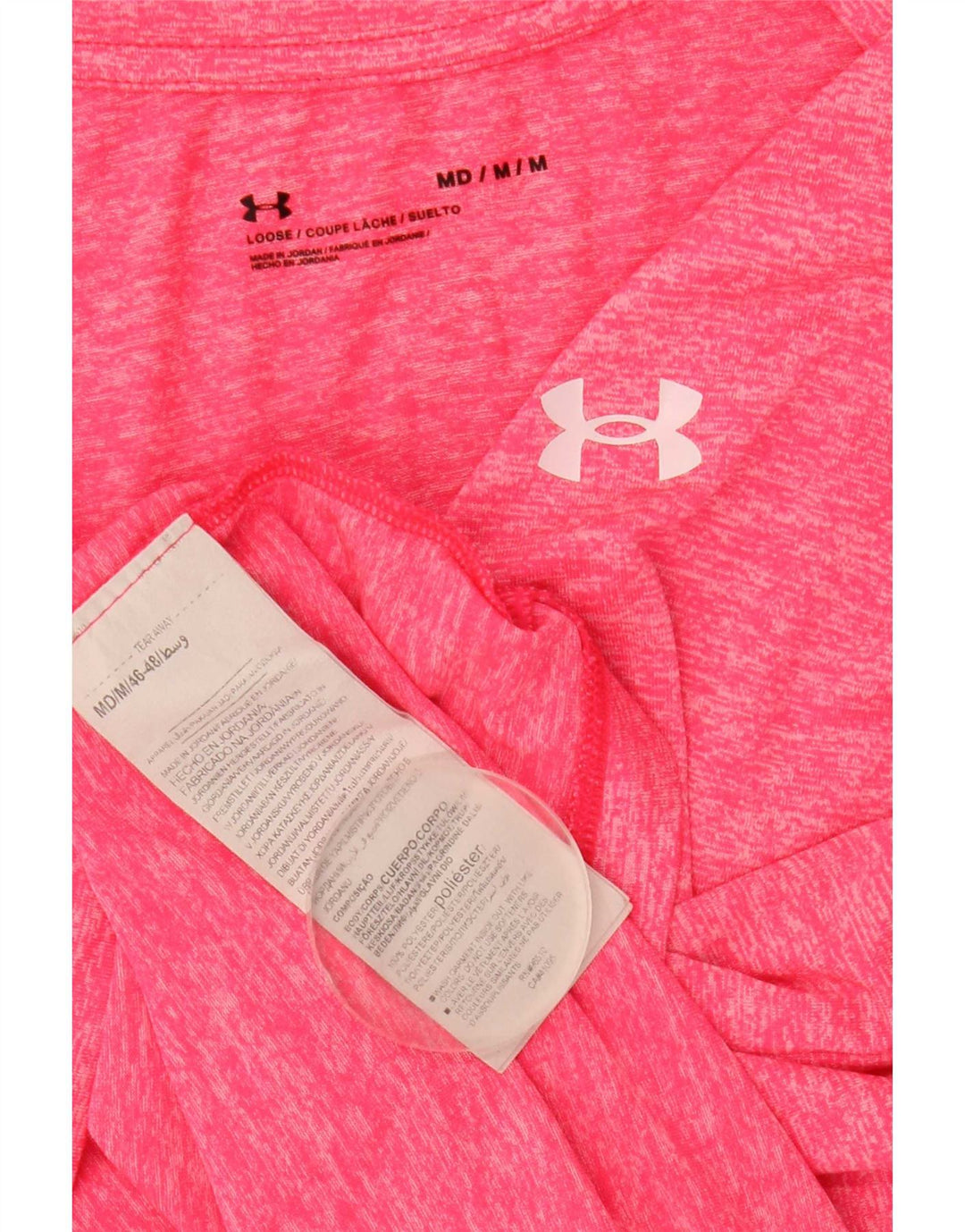 Maglietta grafica da donna Under Armour Top UK 12 Poliestere screziato rosa medio