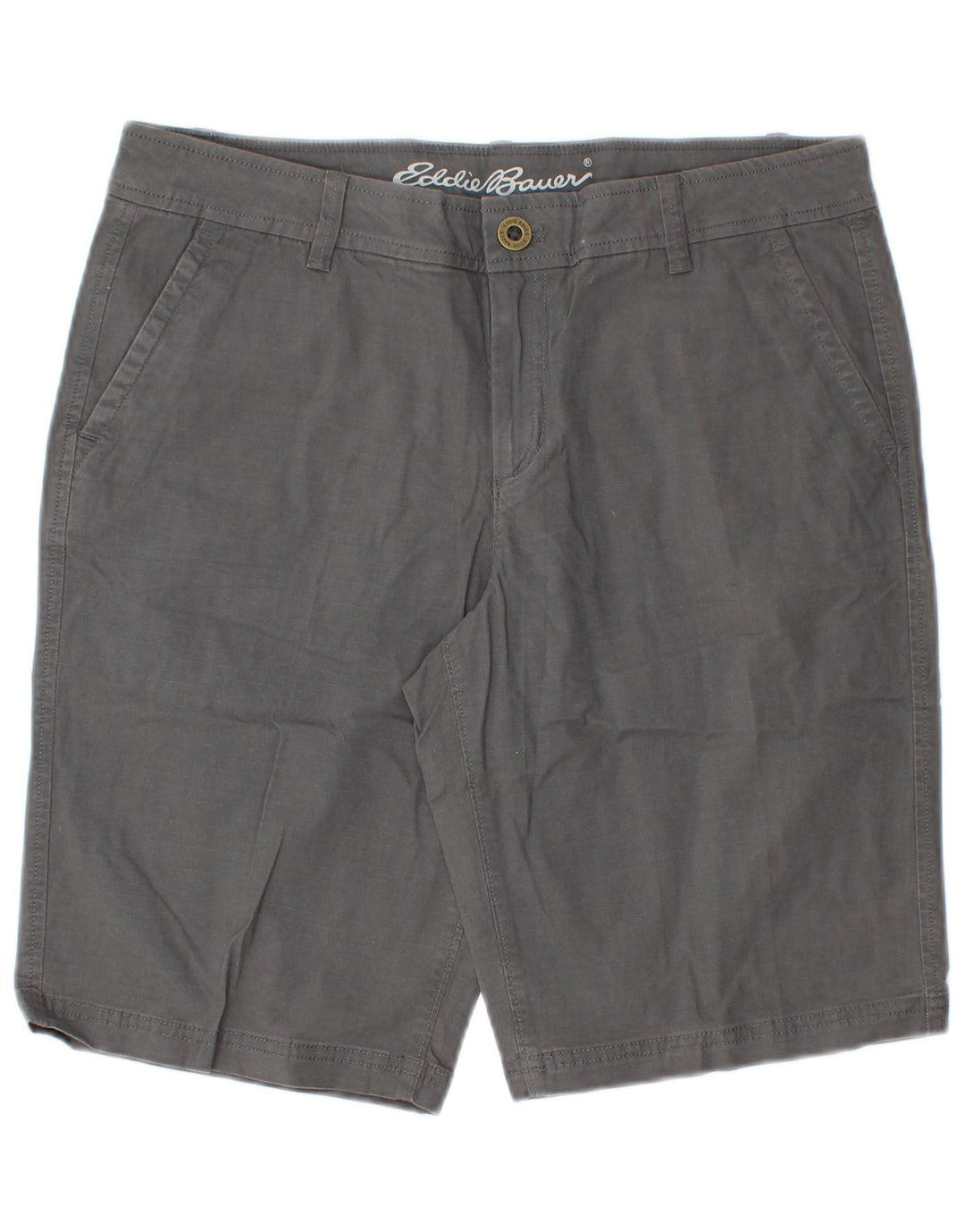 Pantaloncini chino da donna Eddie Bauer US 8 medi W32 cotone grigio