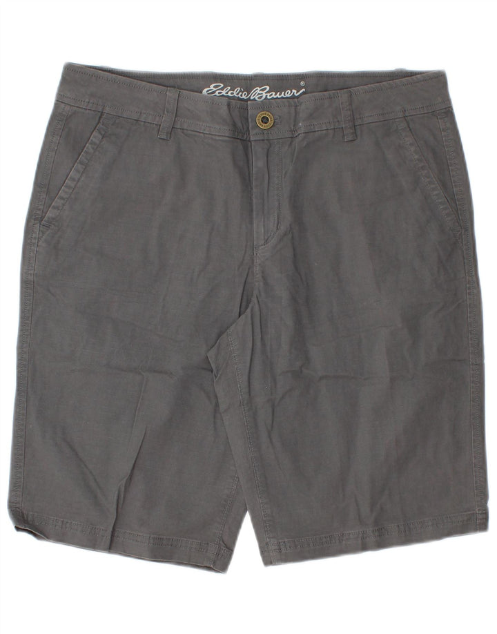 Pantaloncini chino da donna Eddie Bauer US 8 medi W32 cotone grigio