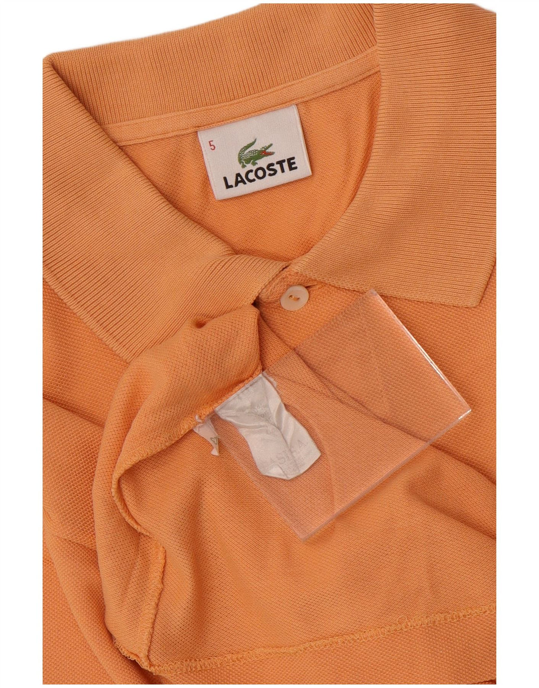 Polo da uomo Lacoste taglia 5 grande in cotone arancione