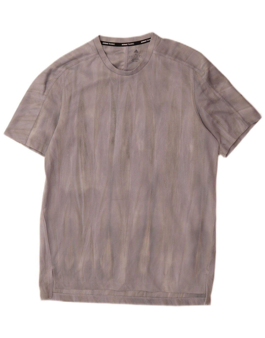 T-shirt grafica Adidas da uomo Aeroready Top piccola in poliestere tie-dye grigio
