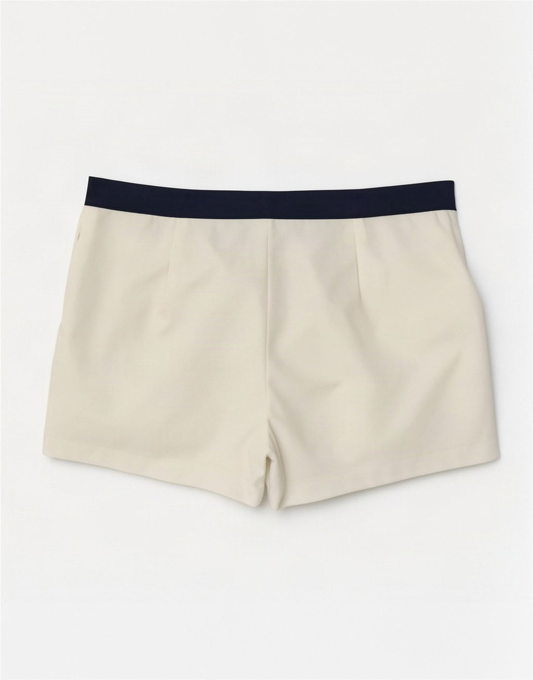 Pantaloncini casual da uomo vintage IT 50 Large W30 Poliestere color block bianco