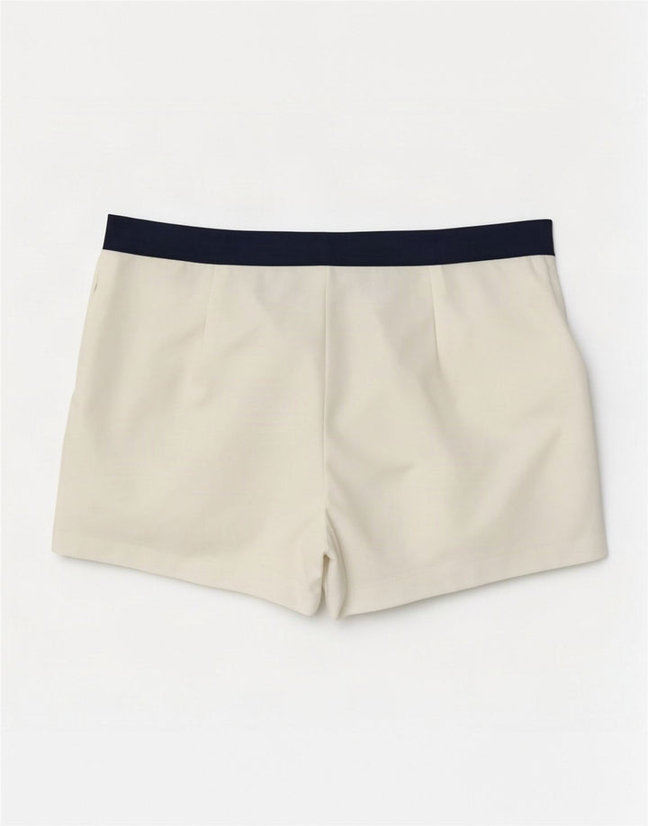 Pantaloncini casual da uomo vintage IT 50 Large W30 Poliestere color block bianco