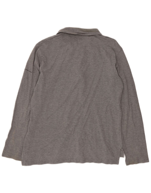 Polo a maniche lunghe da uomo Calvin Klein Jeans XL grigio chiazzato