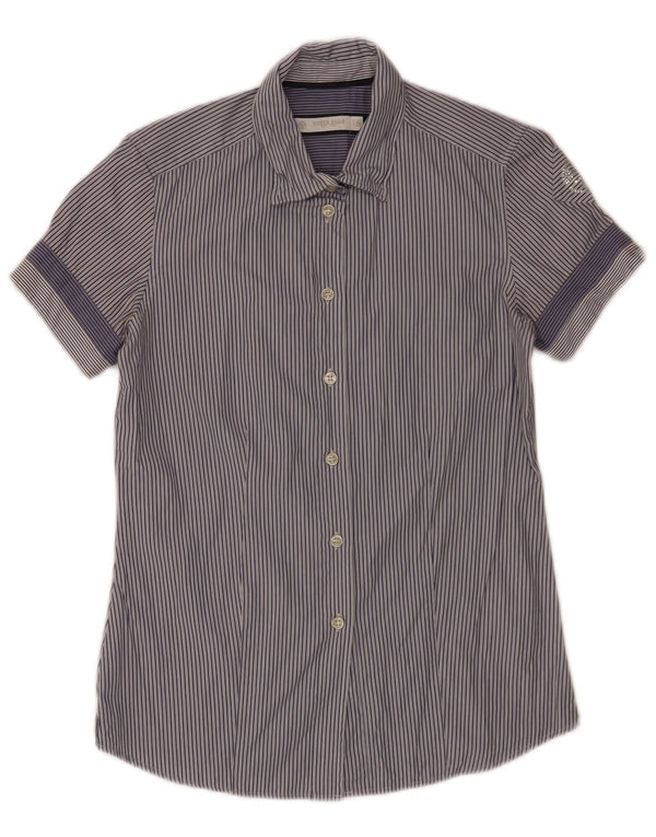 Camicia a maniche corte da donna North Sails UK 10 Small Blu Gessato Cotone