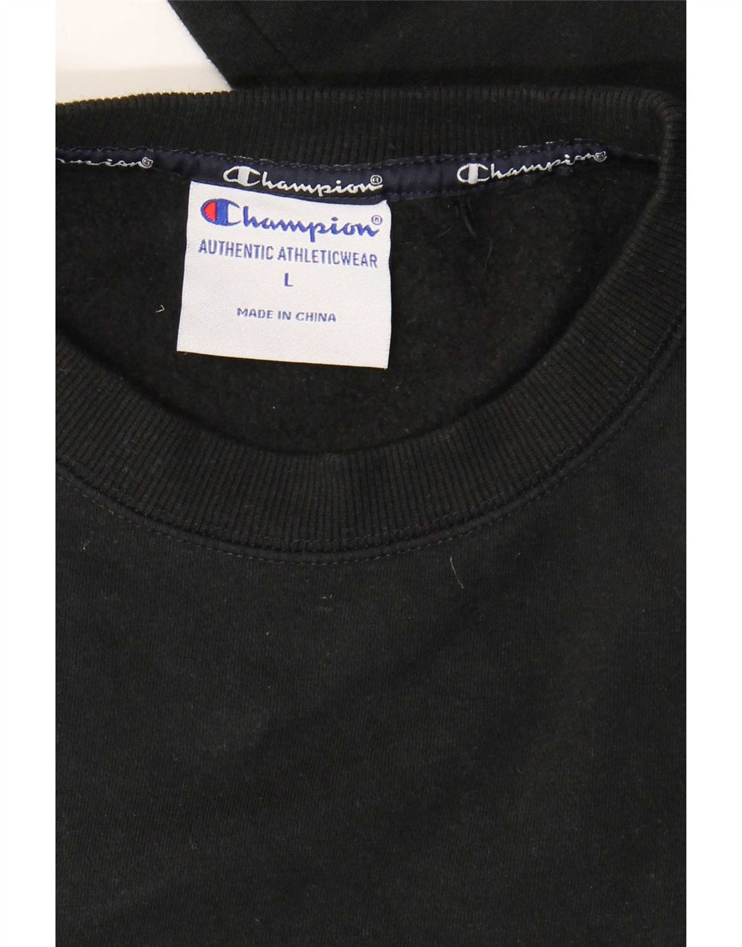 Felpa grafica da uomo Champion Felpa grande in cotone nero