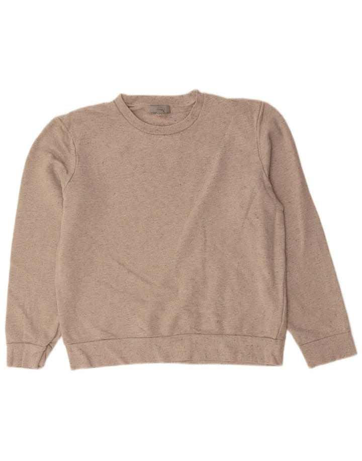 Felpa da donna Cos Jumper UK 14 Cotone screziato beige medio