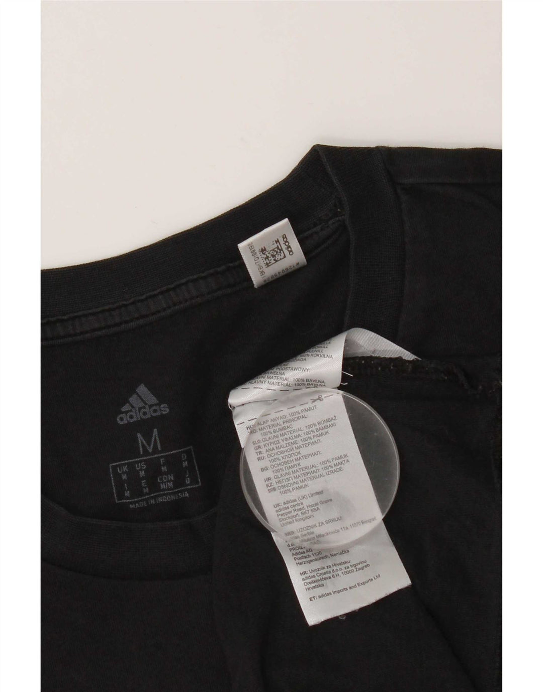 T-shirt grafica da uomo Adidas Top in cotone nero medio