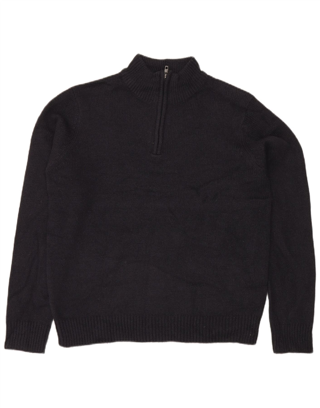 French Connection Maglione da uomo con zip e collo grande in acrilico blu navy