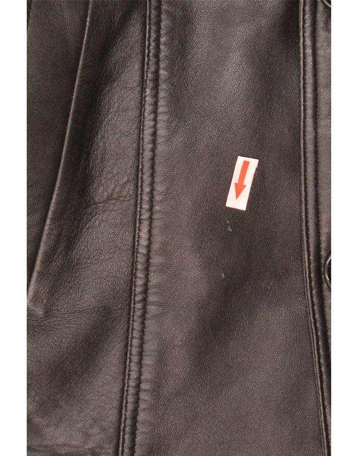 Giacca in pelle da uomo MDM UK 38 pelle nera media