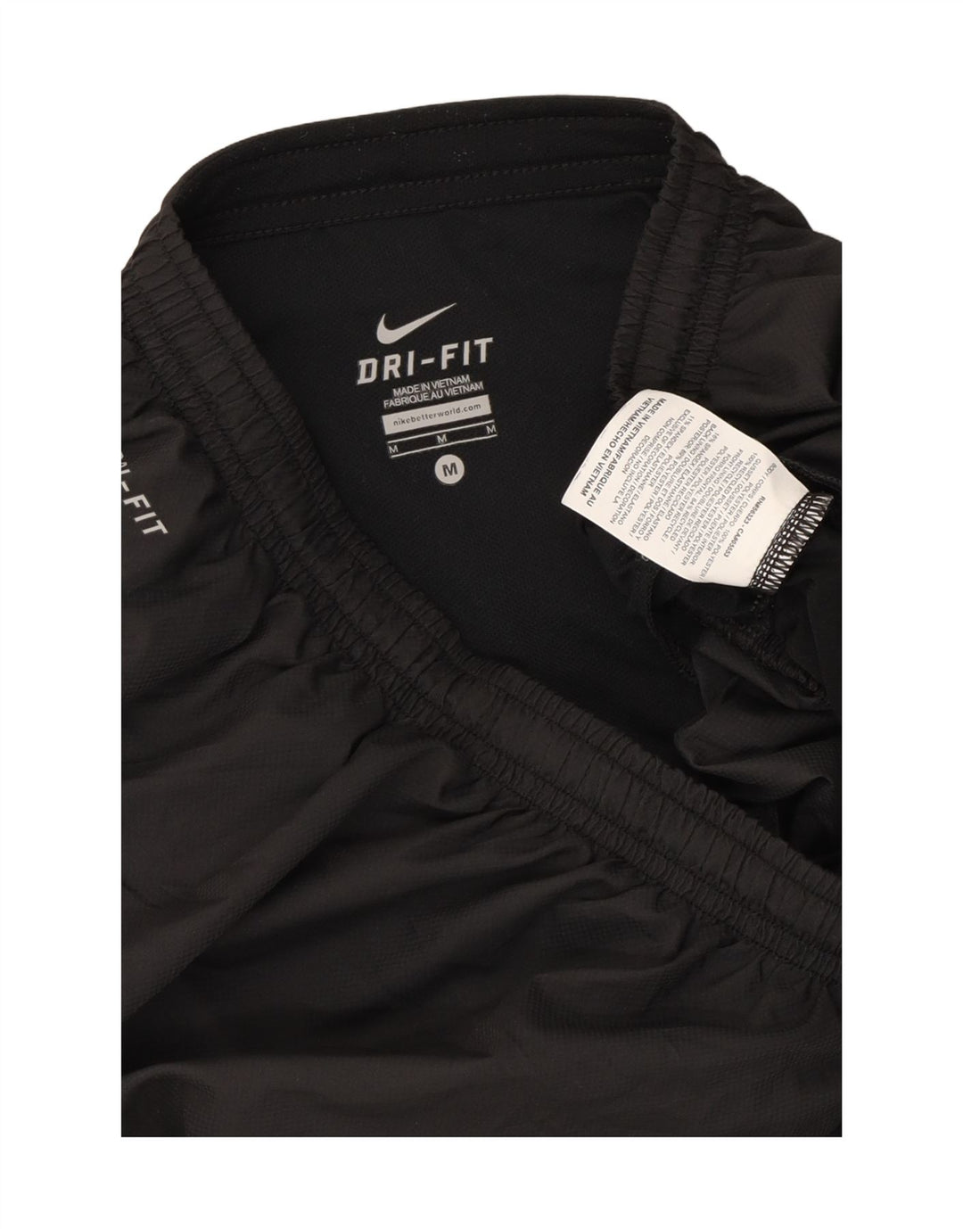 Pantaloncini sportivi Nike Dri Fit da uomo in poliestere a righe nere medie