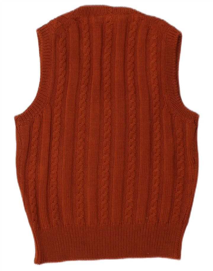 Canottiera vintage da donna UK 14 marrone medio