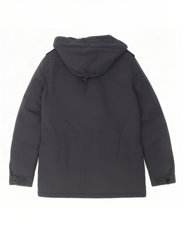 Giacca parka con cappuccio da uomo Tommy Hilfiger UK 40 grande cotone blu navy