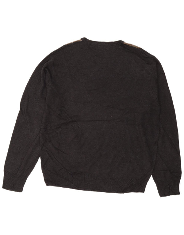 DOCKERS Maglione girocollo da uomo maglione grande grigio a rombi/acrilico diamante