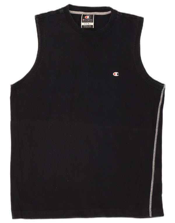 Canotta da uomo Champion grande in cotone nero