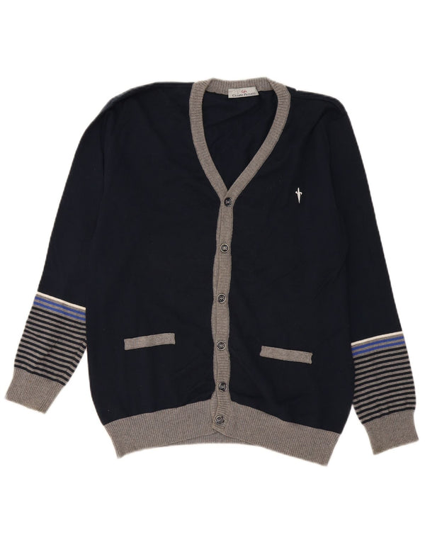 Cesare Paciotti 4US Maglione Cardigan Bambino 15-16 Anni Blu Navy a Righe