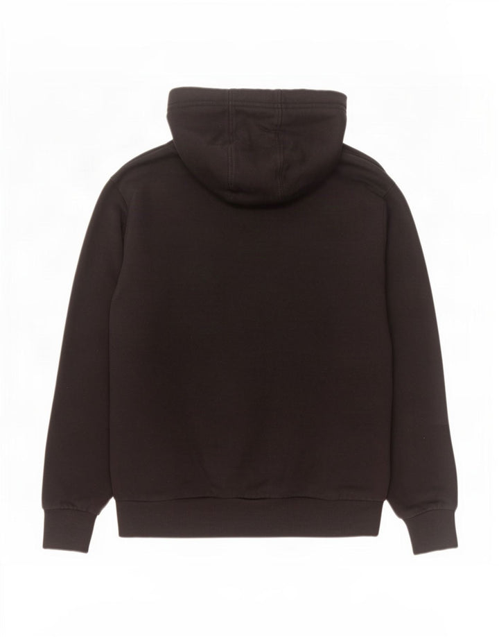 Maglione con cappuccio grafico da uomo Kappa in cotone nero medio